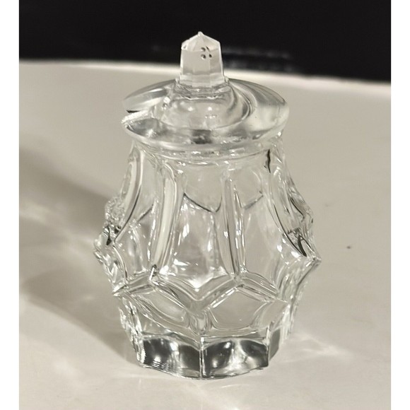 Vtg Coin Liberty Torch Clear Covered Candy Dish Glass Jar Lid Entertain Decor - Picture 4 of 10